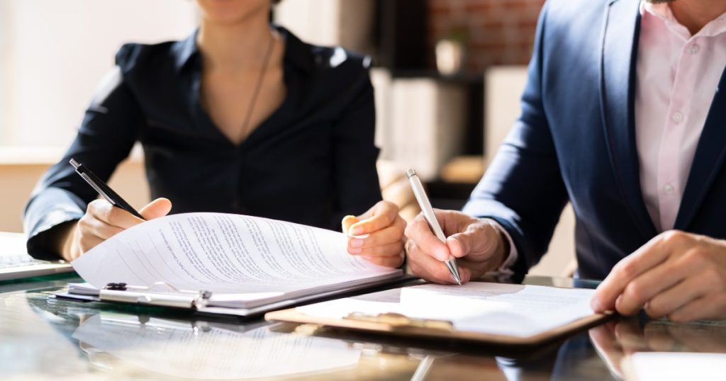 Image depicts a legal situation to illustrate the term "without prejudice".